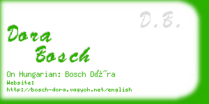 dora bosch business card